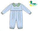PRE ORDER Boys Mallards on a Pond Long Romper | ETA to LBS: DECEMBER