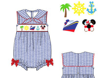Girls Smocked Cruising Mouse Bubble