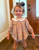 PRE ORDER Girls Hand Embroidered Classic Turkey Bloomer Set & Dress | ETA to LBS: SEPTEMBER