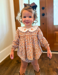 PRE ORDER Girls Hand Embroidered Classic Turkey Bloomer Set & Dress | ETA to LBS: SEPTEMBER