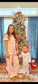 Boys Watercolor Santa Knit Lounge set