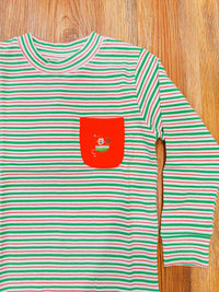 Squiggles by Charlie Flying Santa Pocket Tee RTS