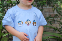 Boys French Knot Puppy Pals Short Set