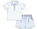 PRE ORDER Boys Bunny Trail Toile Polo Short Set | ETA to LBS: FEBRUARY