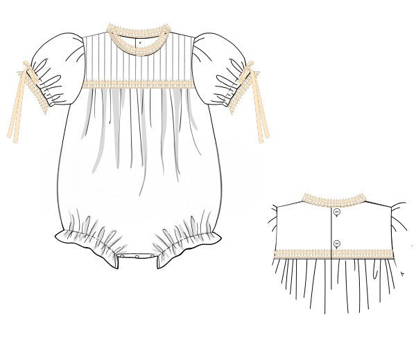 Girls White Heirloom Bubble