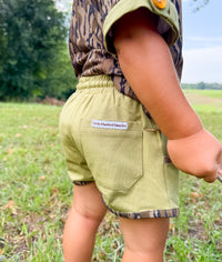 Boys French Knot Dog Bottomland Camo Short Set