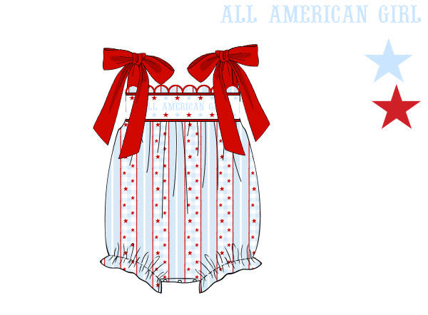 Girls Smocked Oh My Stars Bubble