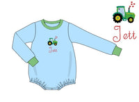PRE ORDER Boys French Knot Sweetheart Tractor Bubble| ETA to LBS: DECEMBER