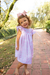 PRE ORDER Girls Toile Garden Bows Smock Bloomer Set & Dress | ETA to LBS: March