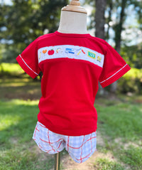 Boys Embroidered Schoolyard Classics Short Set