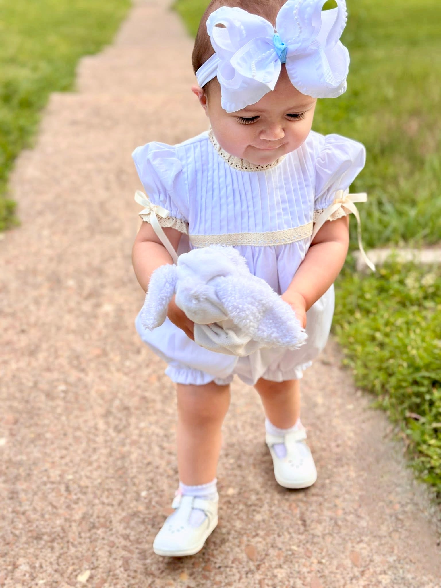 Girls White Heirloom Bubble