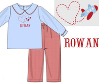 PRE ORDER Boys French Knot Love is in the Air Pant Set | ETA to LBS: DECEMBER