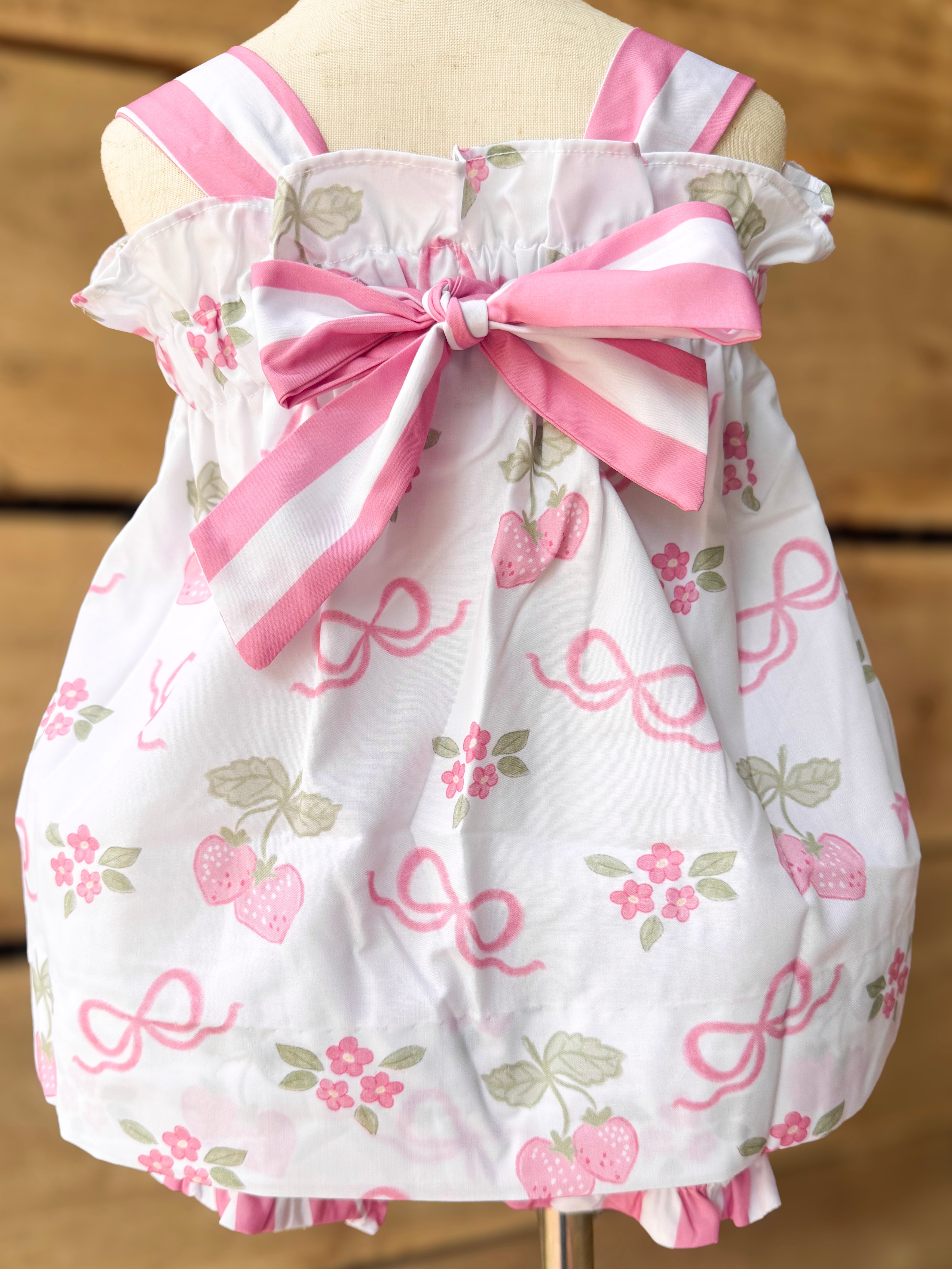 Girls Berry Cute Bows Bloomer Set & Dress