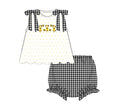Black & Gold Cheerleader Bloomer Set