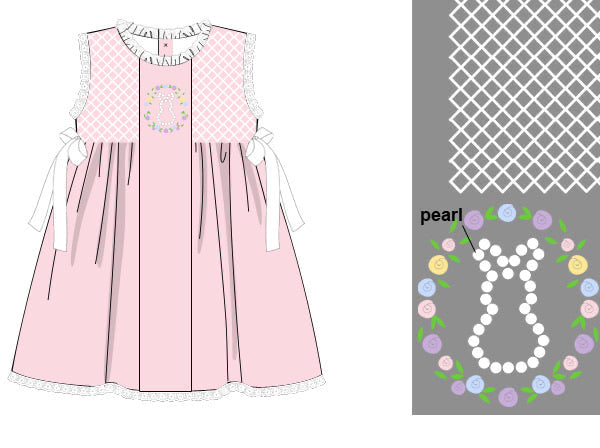 PRE ORDER Girls Hoppin Down the Pearl Bunny Trail Dress | ETA to LBS: LATE FEBRUARY