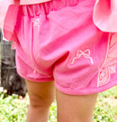 Girls French Knot Bow Ruffle Short Set