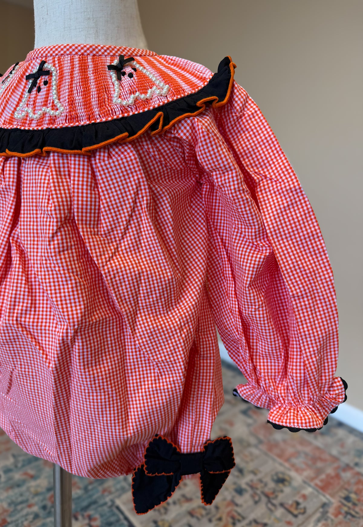 Girls Smocked Pearl Ghosts Bubble