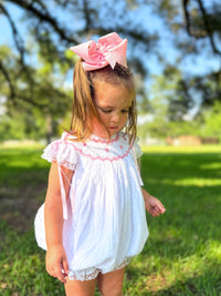 Timeless Traditions White Swiss Dot Collection PINK Bubble