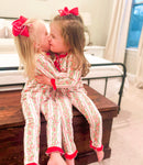 Girls Candy Cane Vines Knit Lounge Set