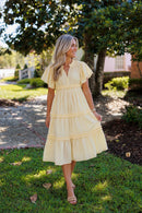PRE ORDER Women’s Springtime Yellow Midi Dress | ETA to LBS: FEBRUARY