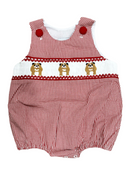 Boys Smocked Bulldog Bubble