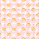 Girls Gingham Pumpkins Ruffle Pants Set
