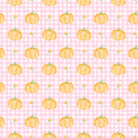 Girls Gingham Pumpkins Ruffle Pants Set