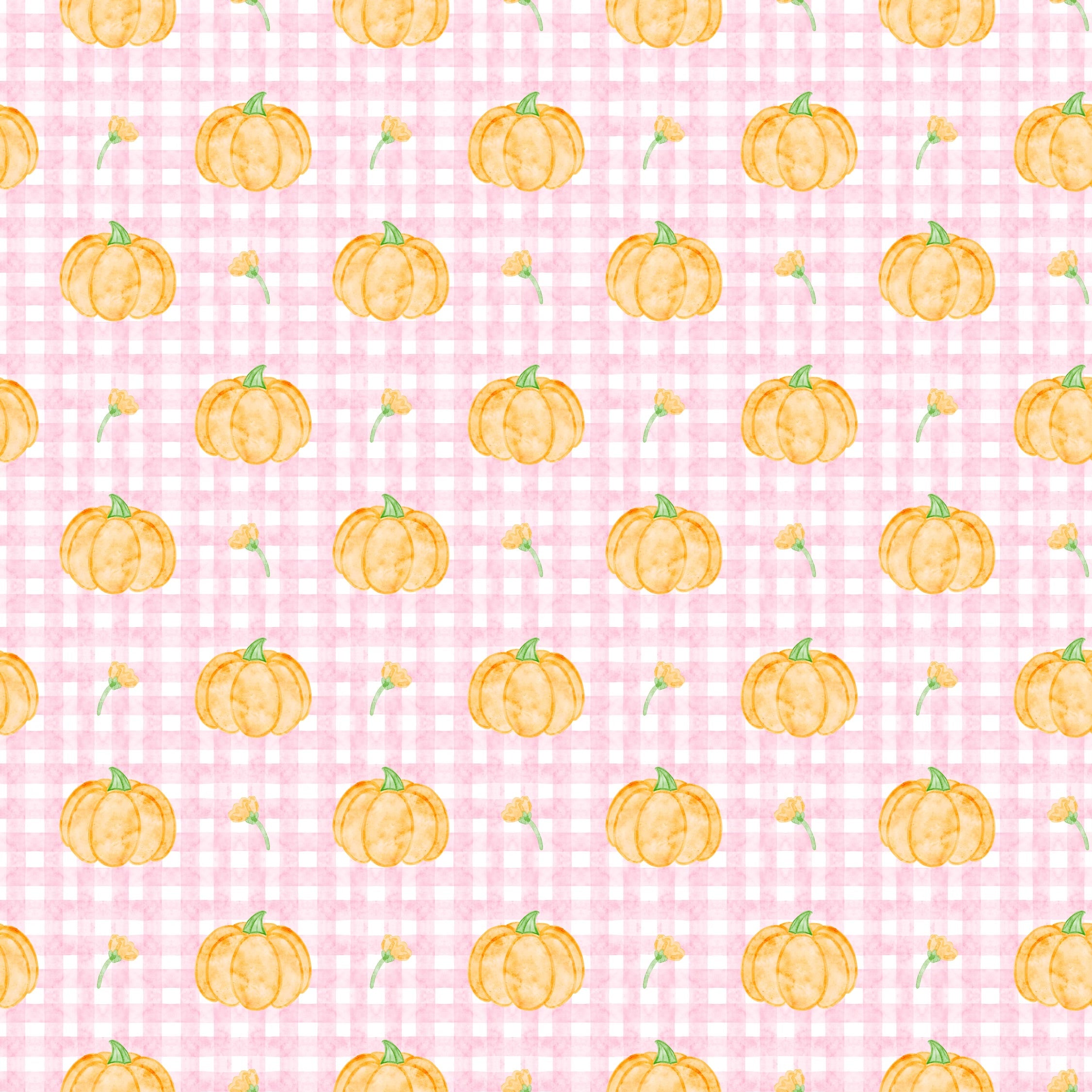Girls Gingham Pumpkins Ruffle Pants Set