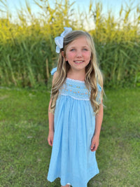 PRE ORDER Girls Swiss Dot Smocked Bloomer Set & Dress | ETA to LBS: JANUARY