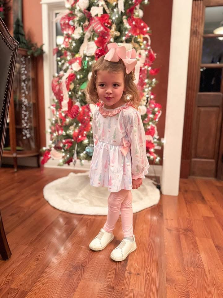 Girls Pastel Bottle Brush Trees Legging Set