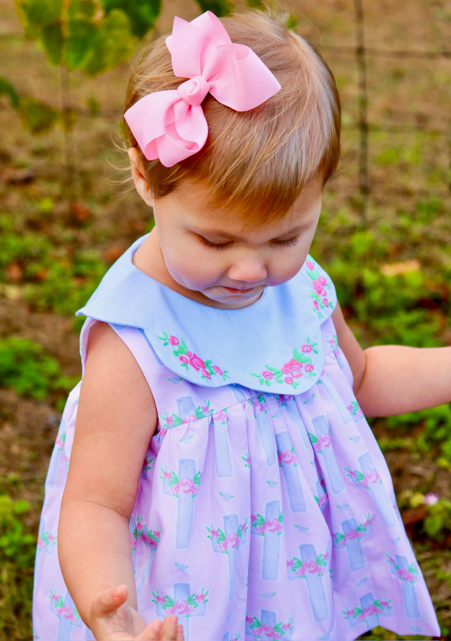 PRE ORDER Girls Watercolor Floral Cross Bloomer Set | ETA to LBS: LATE FEBRUARY