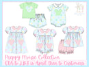 Girls Embroidered Preppy Mouse Bubble