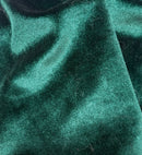 Girls Green Velvet Smocked Bubble