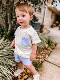 Boys Yellow & Blue Short Set