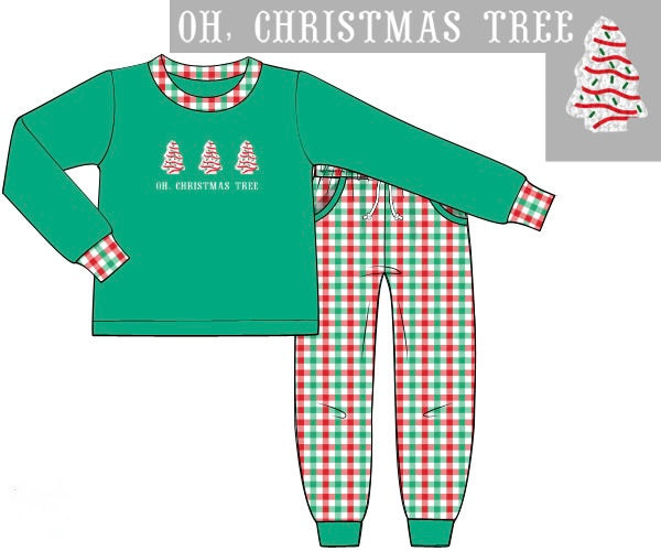 PRE ORDER Boys French Knot Oh Christmas Tree Jogger Set | ETA to LBS: OCTOBER
