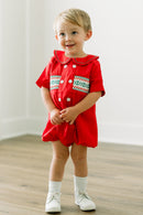 PRE ORDER Boys Smocked Holiday Cheer Bubble | ETA to LBS: OCTOBER