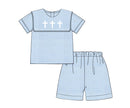 PRE ORDER Boys Linen Cross Short Set | ETA to LBS: LATE FEBRUARY