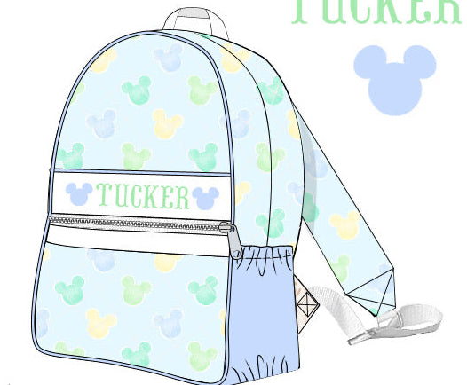 Boys Smocked Preppy Mouse Backpack
