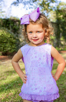 PRE ORDER Girls Purple Petal Patchwork Bloomer Set | ETA to LBS: LATE March