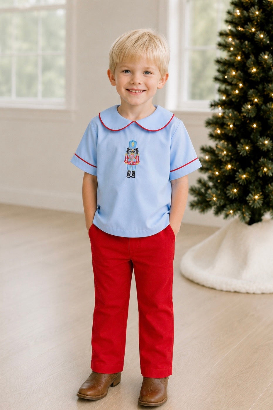 PRE ORDER Boys Embroidered Nutcracker Pant Set | ETA to LBS: OCTOBER