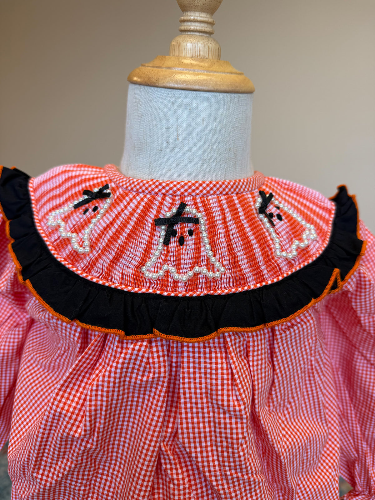 Girls Smocked Pearl Ghosts Bubble