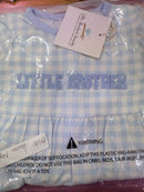 Boys “LITTLE BROTHER” French Knot Gown