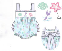 PRE ORDER Girls Let’s Play Mermaids Smocked Bubble | ETA to LBS: APRIL