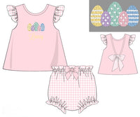 PRE ORDER Girls French Knot Easter Eggs Bloomer Set | ETA to LBS: FEBRUARY
