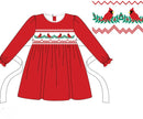 PRE ORDER Girls Smocked Christmas Cardinals Bloomer Set & Dress | ETA to LBS: OCTOBER