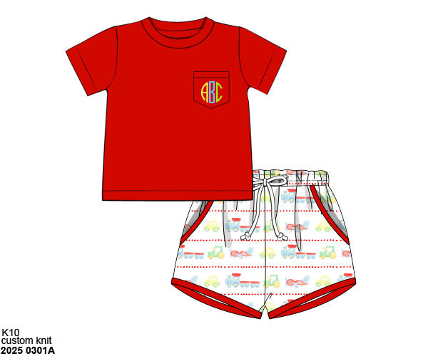 Boys Transportation Short Set