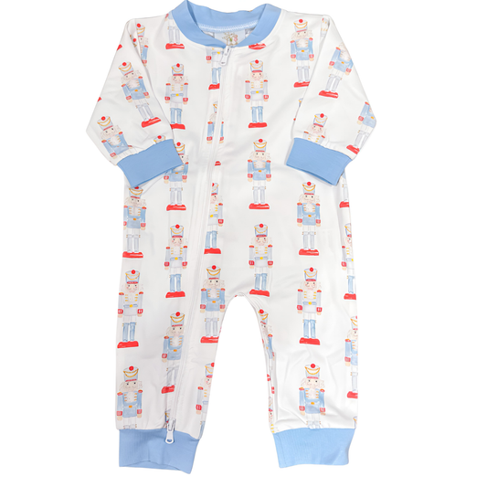 Boys Nutcracker Knit Pajama Zippy