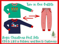 Boys Christmas Toys Knit Two Shirt Joggers Set