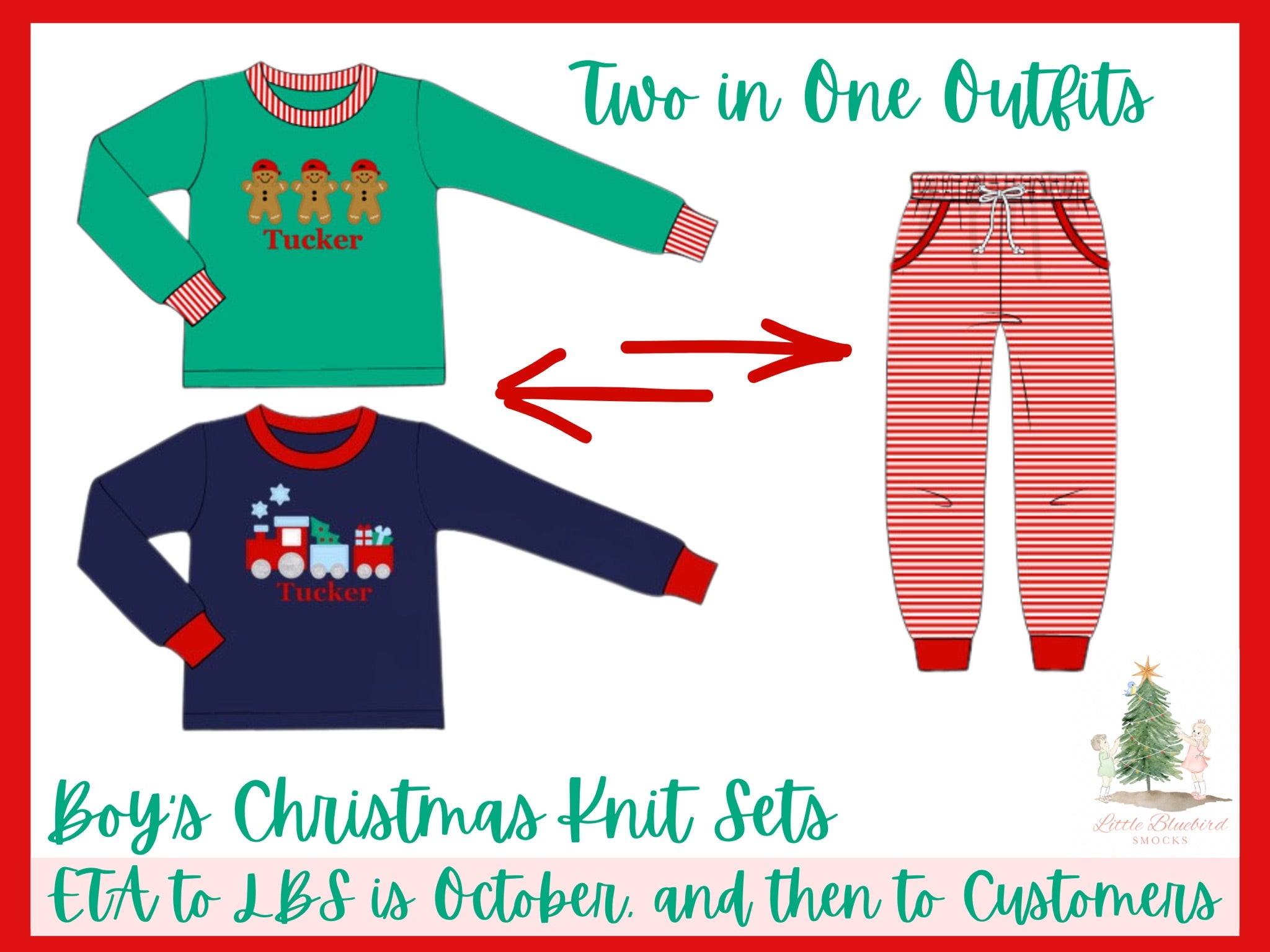 Boys Christmas Toys Knit Two Shirt Joggers Set