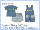 Boys Appliqué Truckin’ Alone Long Short Romper